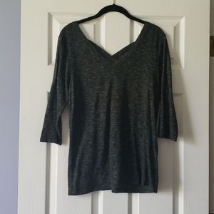 V-neck top. Criss cross v-neck in back. Small